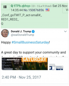 Confirmation. Q anon posts act-small