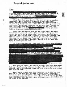 Letter from the FBI to Martin Luther King telling him to kill himself : conspiracy