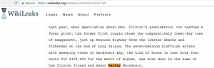 HOLY SH*T. Hillary lived next door to Harvey Weinstein! (wikileaks) : conspiracy