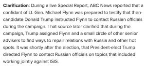 ABC News retracts key part of their Flynn reporting - conspiracy