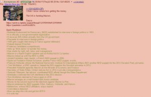 4chan links Macron to US Deep State funds. - (Please comment if the image posts as a tiny JPG this time like it did last time, which is what some reported even though I saw a full-sized image.) : conspiracy