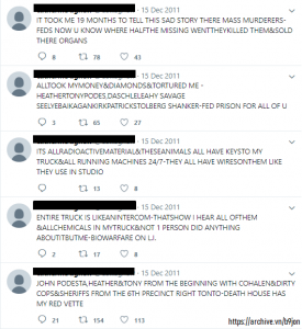 In 2011, a very strange Twitter account began tweeting hysterically about John Podesta, Tony Podesta, and Heather Podesta. After Pizzagate broke out, researchers found these tweets incredibly unsettling. The user makes references to torture, dirty cops, and organ harvesting. More clues... - conspiracy