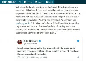 How dare she condemn Israel's right to self defense?! - tulsi