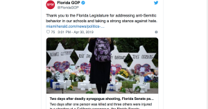 Florida senate passed anti-semitism bill : conspiracy