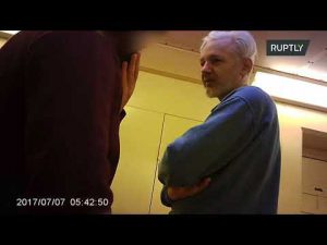 EXCLUSIVE footage of Julian Assange inside Belmarsh prison - conspiracy