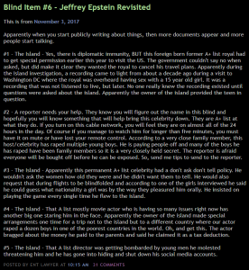 Jeffery Epstein Revisited from Crazy Days and Nights. Best Guesses: 1) Prince Andrew 2) Anderson Cooper 3) Bill Clinton 4) Kevin Spacey 5) Bryan Singer - conspiracy