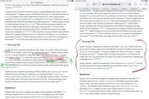 Seems Wikipedia has altered Epstein&rsquo;s bio already. First screenshot of Epstein&rsquo;s bio was at 8:27 a.m. The 2nd was at 10:30 a.m. omitting Bill Clinton - conspiracy