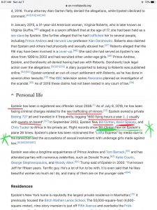 Wikipedia has altered Epstein's bio, removing mentions of Bill Clinton and Spacey, but leaving entries about Trump. - conspiracy