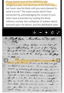 George Washington letters from the Library of congress. "I have heard much of the nefarious, and dangerous plan, and doctrines of the Illuminati". : conspiracy