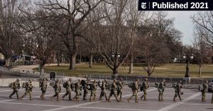 Biden apologizes after some National Guard troops were told to sleep in a parking garage. - The New York Times