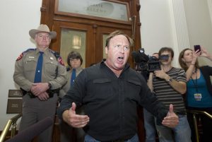 Alex Jones told the crowd at Capitol Hill to not fight the Police