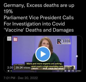 Vaxx was cause of death in 30% of those examined, who died shortly after the c19 vaxx. Links in SS. : conspiracy