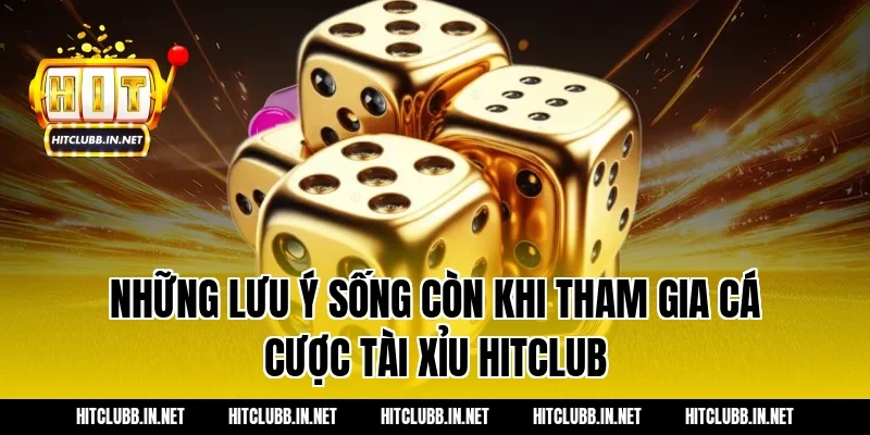 Những lưu ý sống còn khi tham gia cá cược Tài xỉu Hitclub